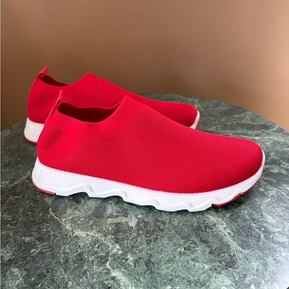 Red Slip-On Sneakers